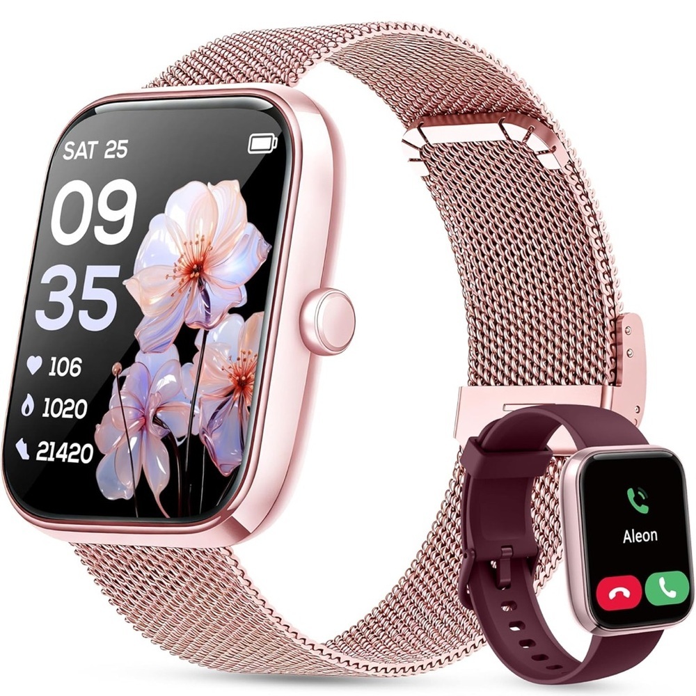 Rose Gold Smartwatch with 2 bands NWT